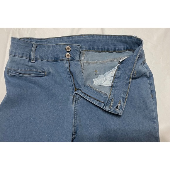 Sidefeel Women's Jeans Wide Leg High Waisted Loose Denim With Pockets Size 14 - Picture 7 of 12